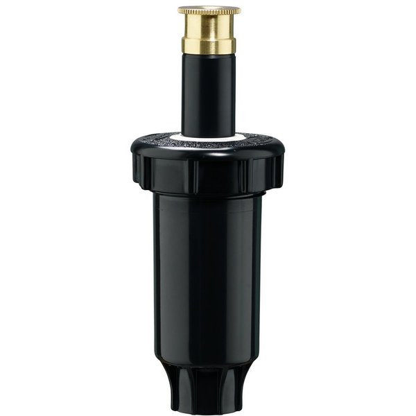 Orbit 54243 Spring Loaded Sprinkler with Brass Nozzle, 1/2 in Connection, 15 ft, Full-Circle, Brass 54522